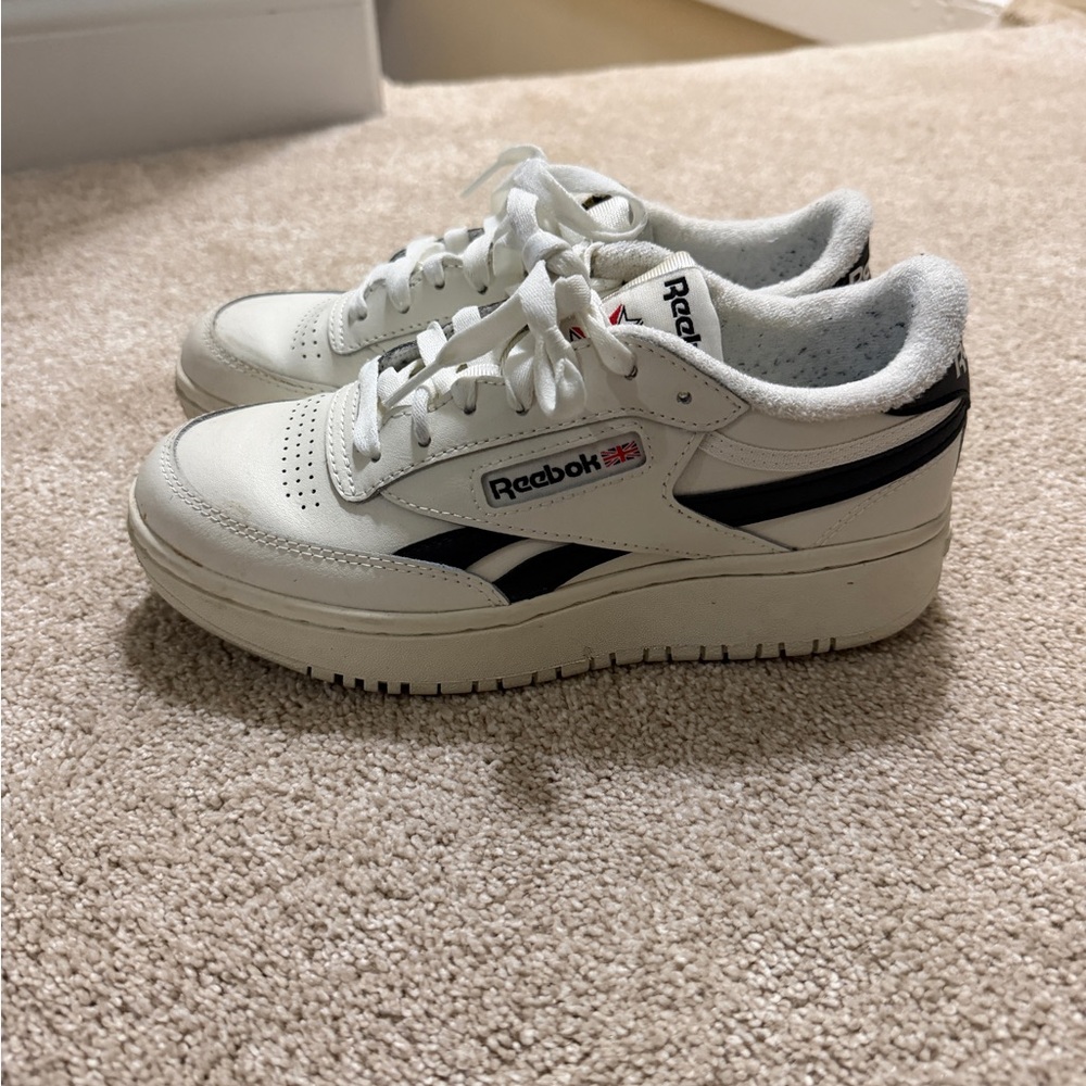Reebok Classic White and Black Sneakers